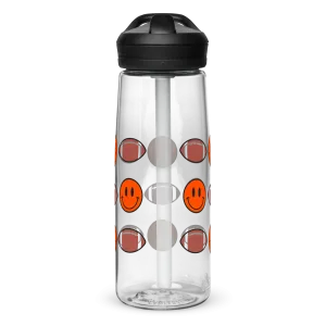 Smiley Footballs Sports water bottle