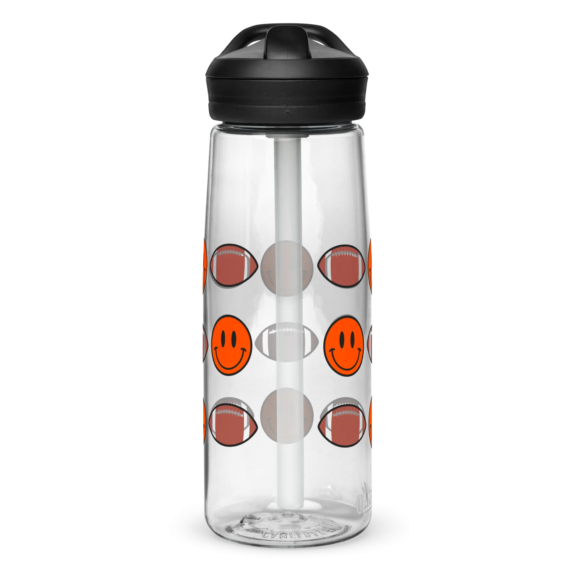 Smiley Footballs Sports water bottle