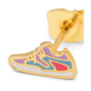 Sneaker One earring 1 pcs - Gold plated