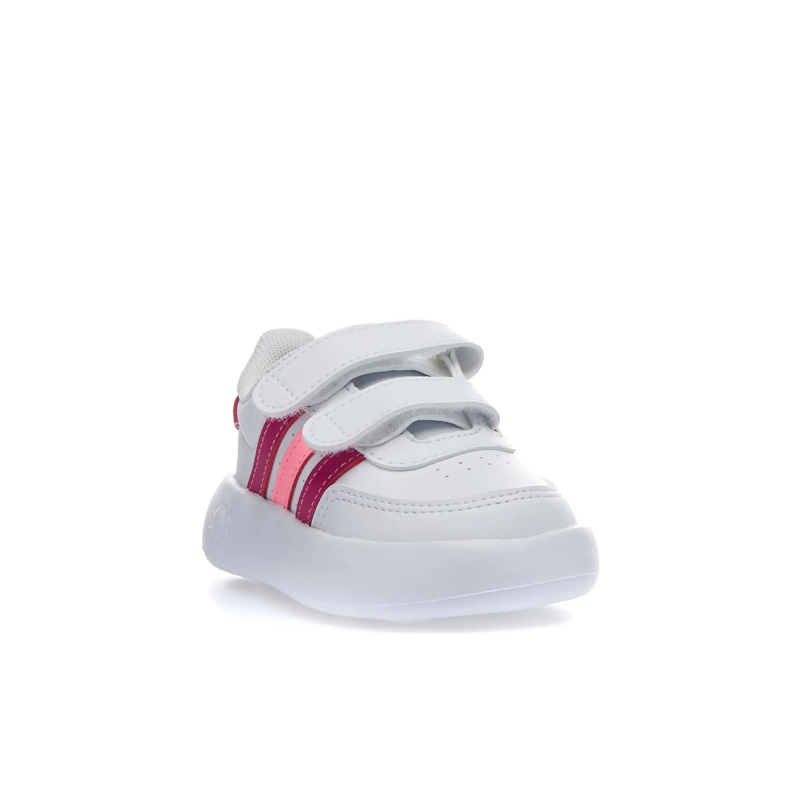 Sneakers bianche bimba da tennis Grand Court 2.0 in pelle con strappi