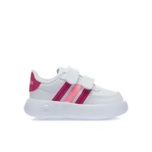 Sneakers bianche bimba da tennis Grand Court 2.0 in pelle con strappi