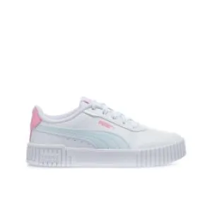 Sneakers tennis bianche da bambina Carina 2.0 in pelle