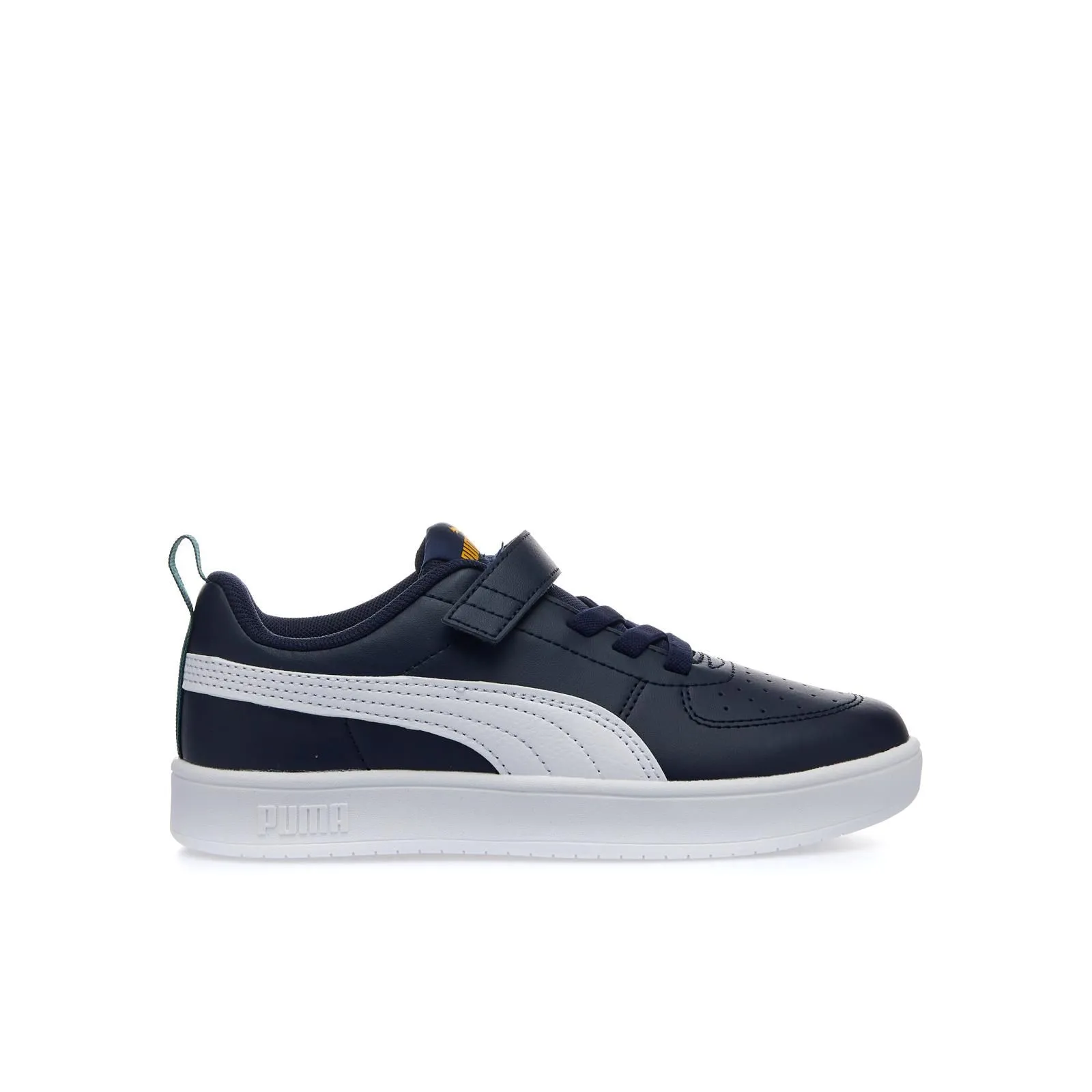 Sneakers tennis blu da bambino Rickie in pelle