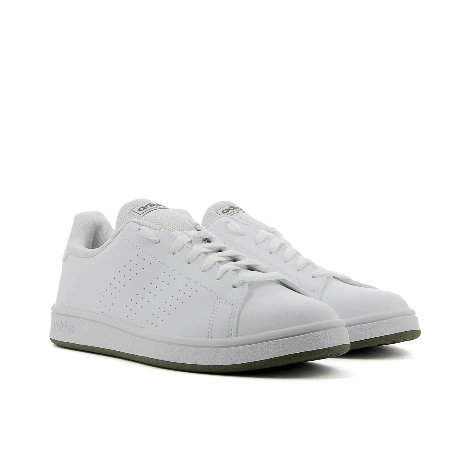 Sneakers tennis da uomo bianche Advantage Base Court in pelle