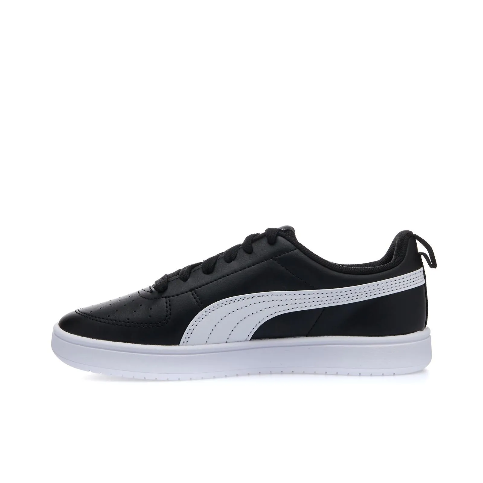 Sneakers tennis nere da ragazzo modello Rickie in pelle