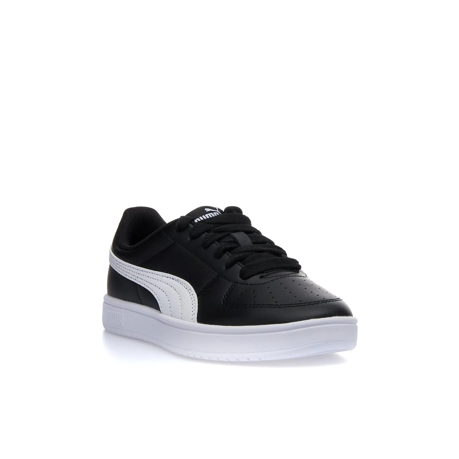 Sneakers tennis nere da ragazzo modello Rickie in pelle