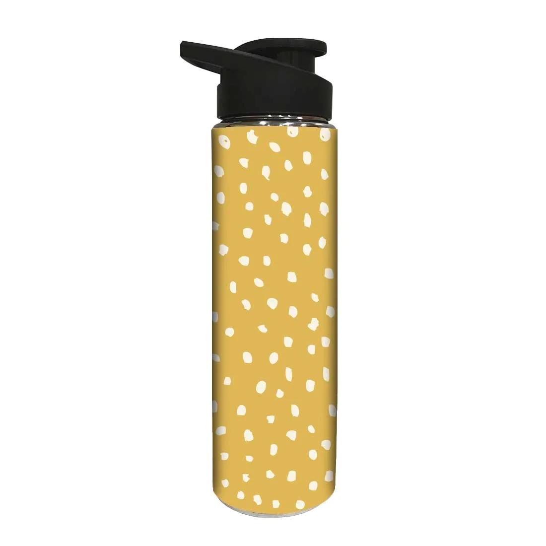 Stainless Steel Fitness Water Bottle for Girls - White Dots