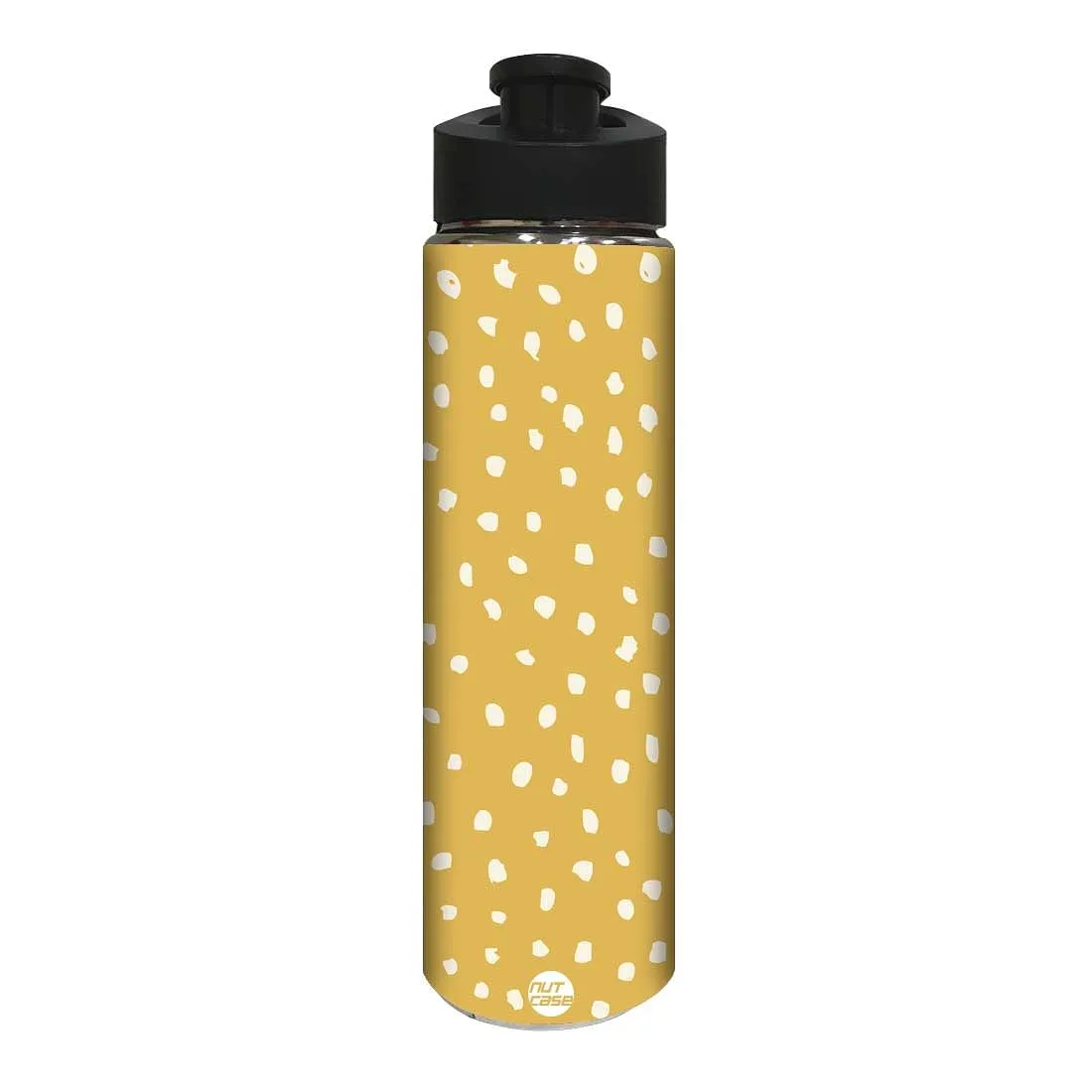 Stainless Steel Fitness Water Bottle for Girls - White Dots