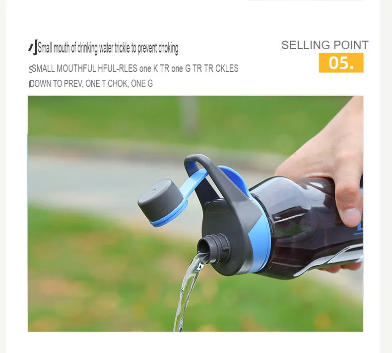 Student outdoor portable tumbler fitness plastic water bottle sports water cup large capacity summer high-value space cup