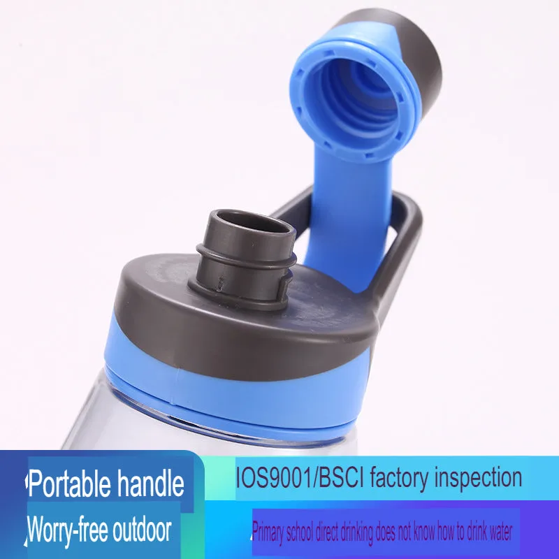 Student outdoor portable tumbler fitness plastic water bottle sports water cup large capacity summer high-value space cup