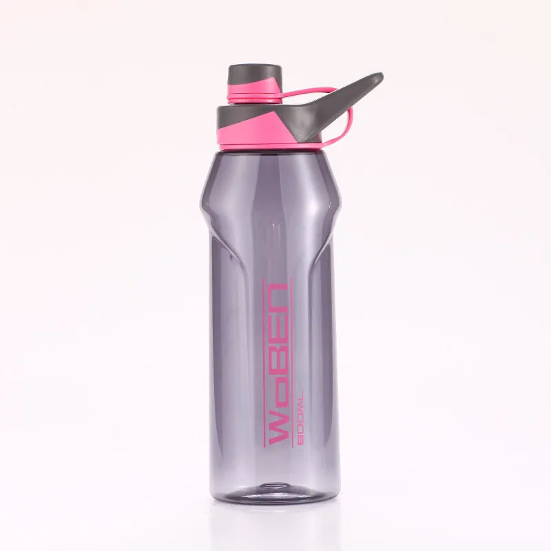 Student outdoor portable tumbler fitness plastic water bottle sports water cup large capacity summer high-value space cup