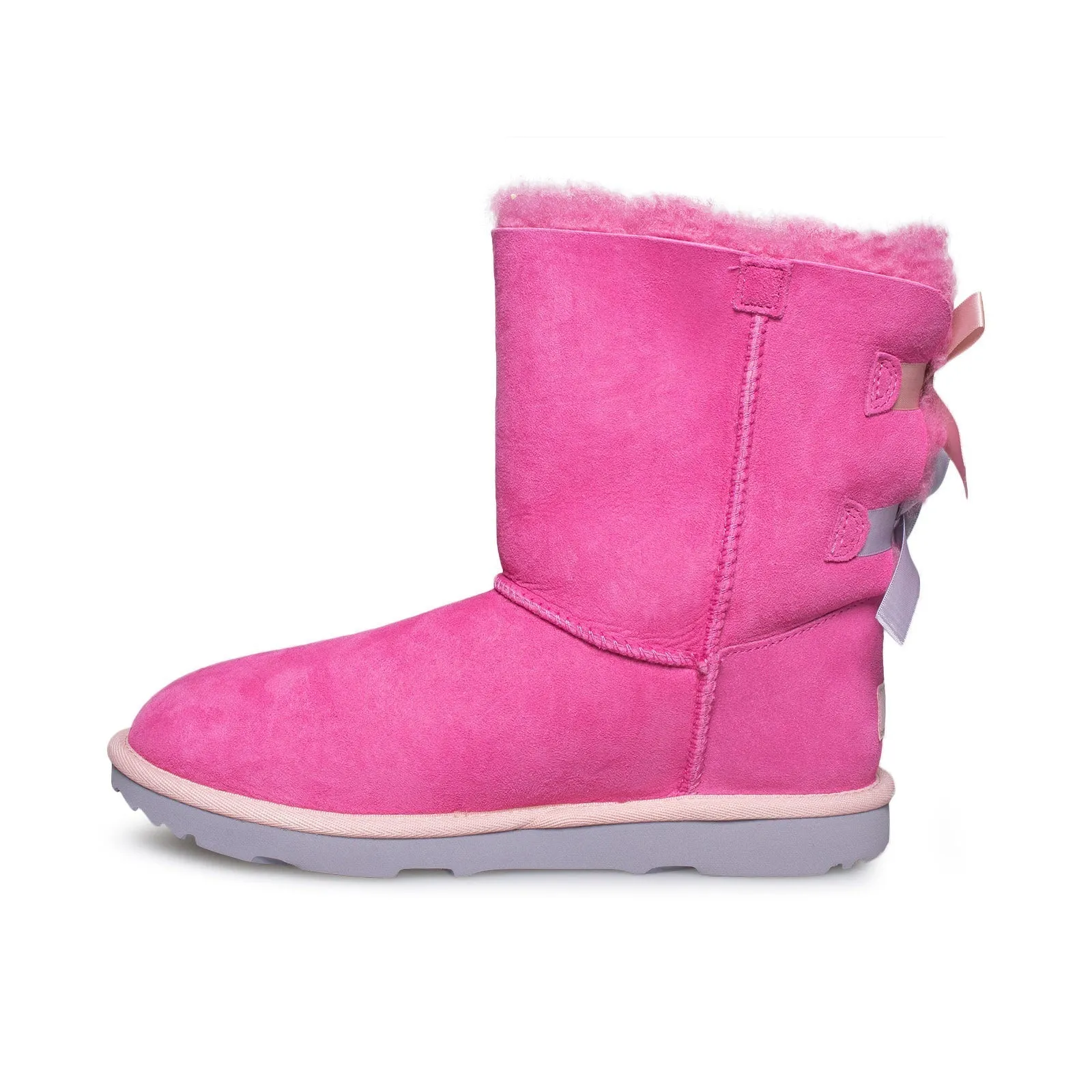 UGG Bailey Bow II Pink Azalea / Icelandic Blue Boots - Youth