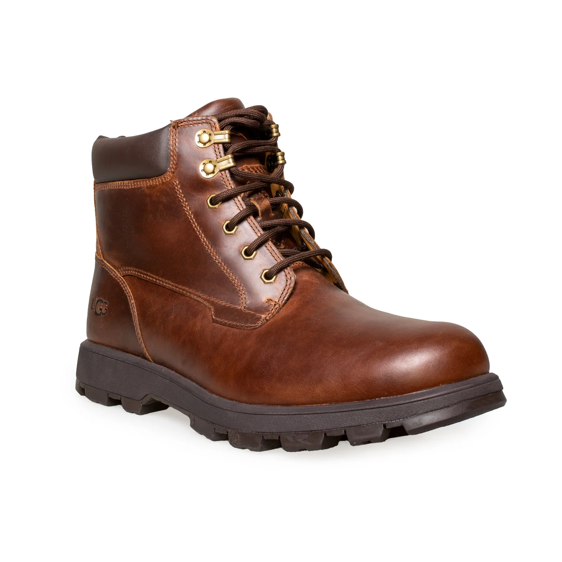 UGG Stenton Chestnut Leather Boots - Men's