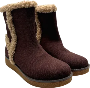 VIVAIA Brown Shearling-Lined Boots UK 4