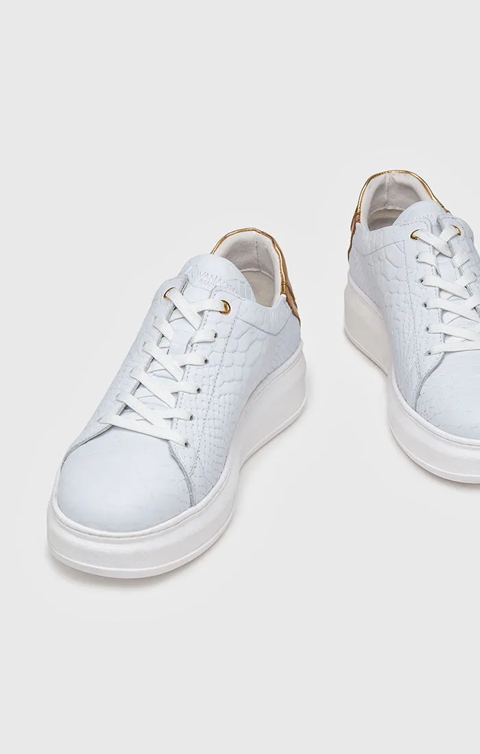 White Gold Upscale Sneakers