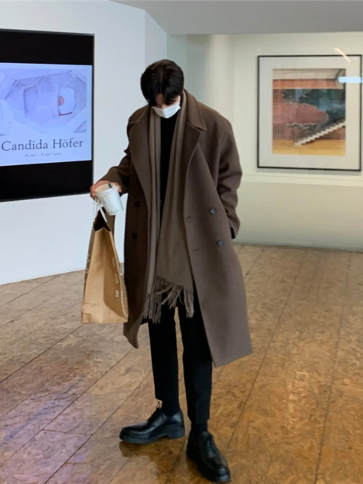 WLS Long Double Breasted Cashmere Windbreaker Coat