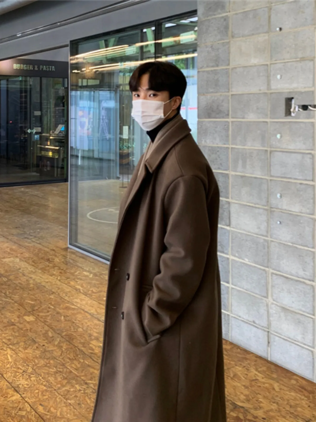 WLS Long Double Breasted Cashmere Windbreaker Coat