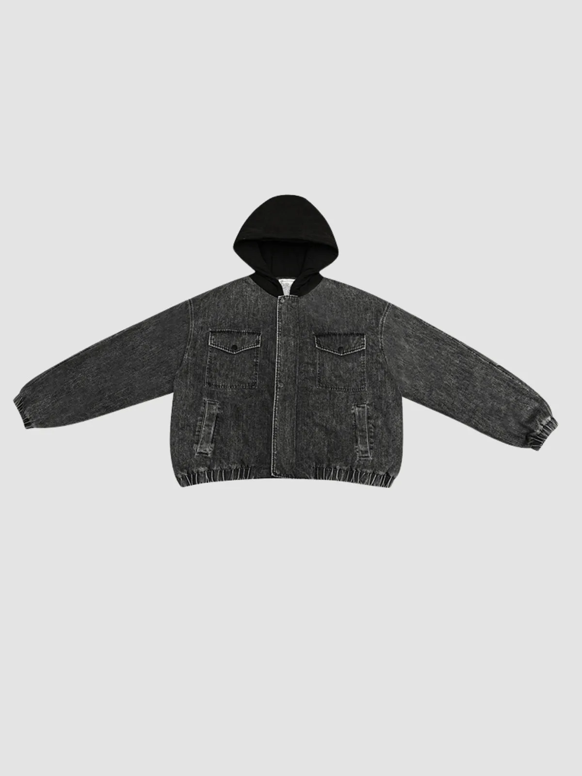 WLS Vintage Double Zipper Denim Cotton Jacket