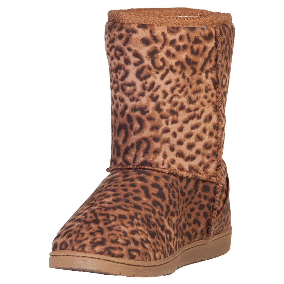 Women's 9-inch Microfiber Boots - Leopard Print