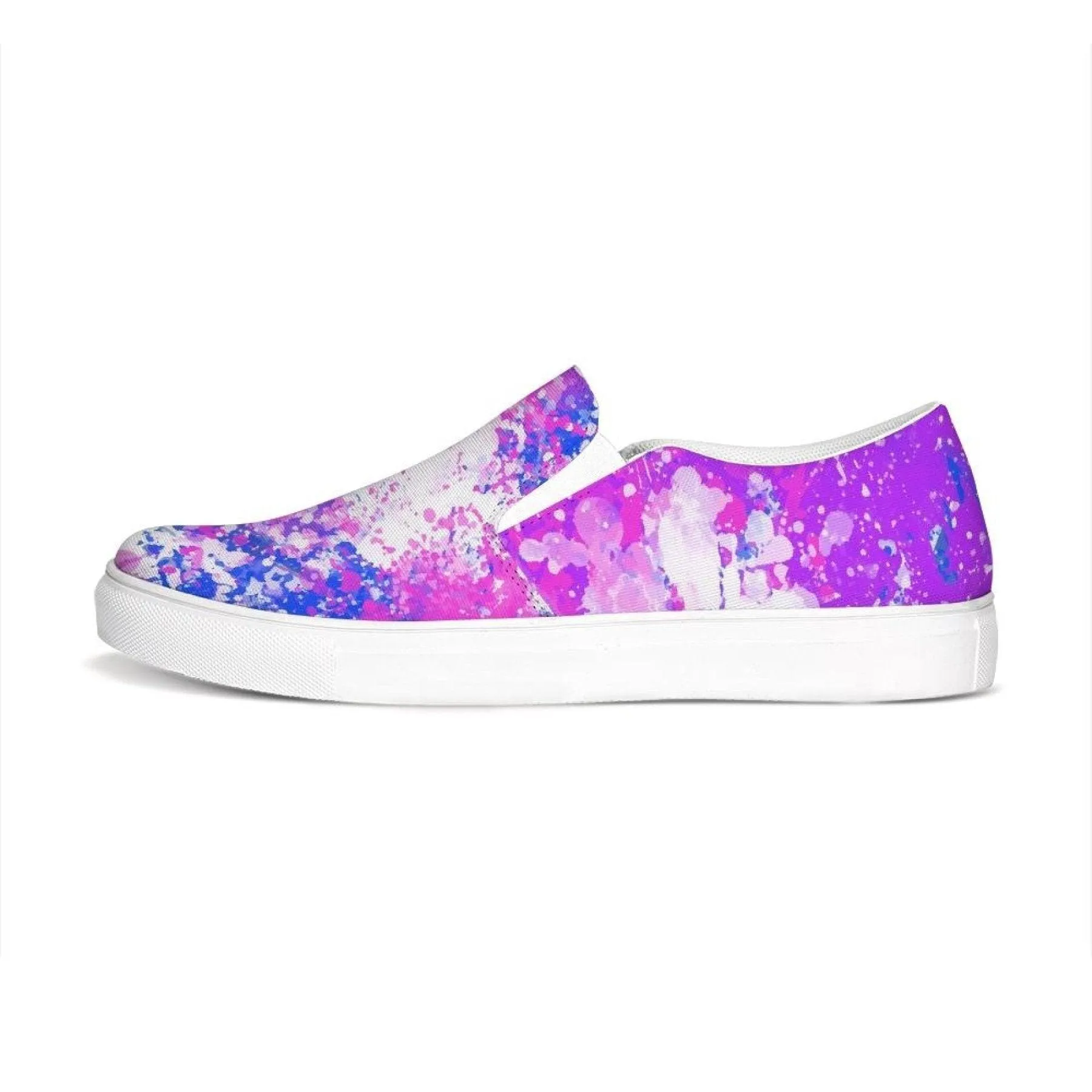 Womens Sneakers - Purple Tie-dye Style Canvas Sports Shoes / Running