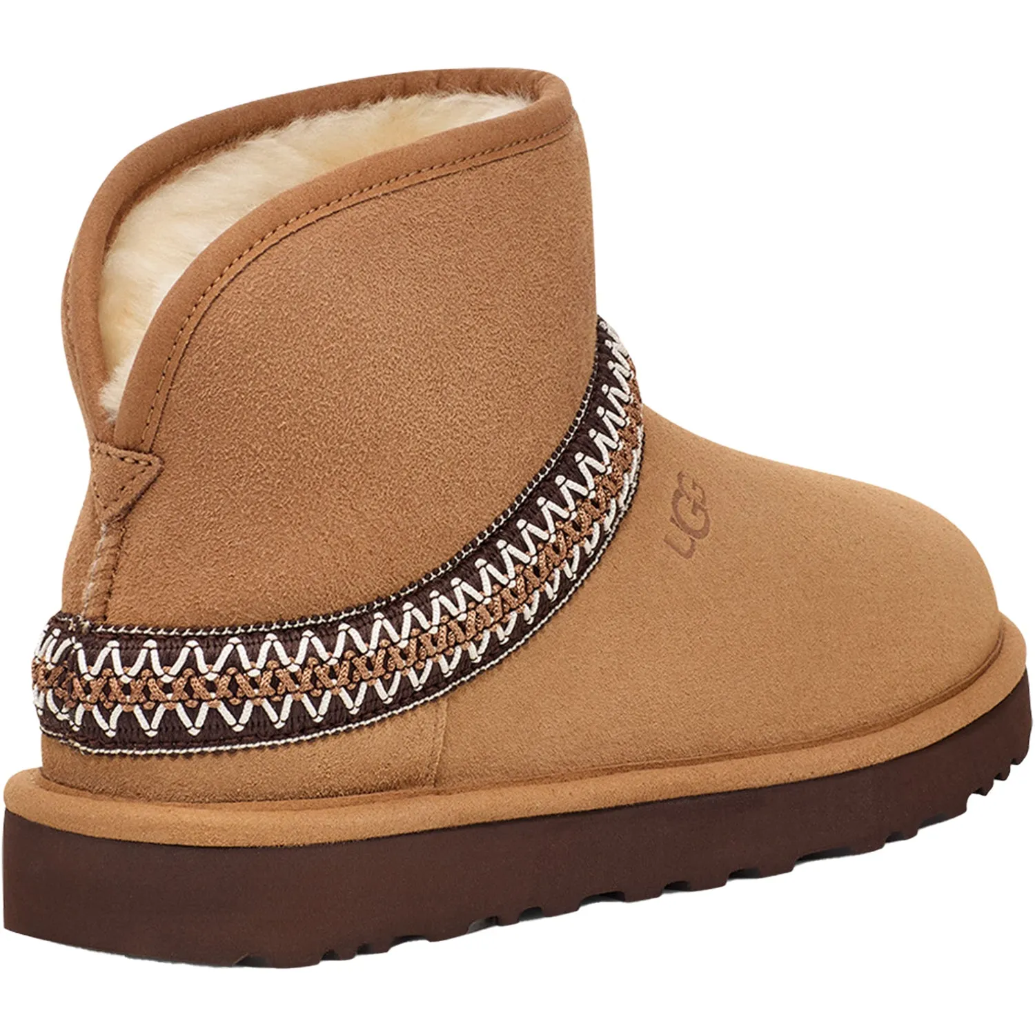 Women's UGG Classic Mini Crescent Chestnut Suede