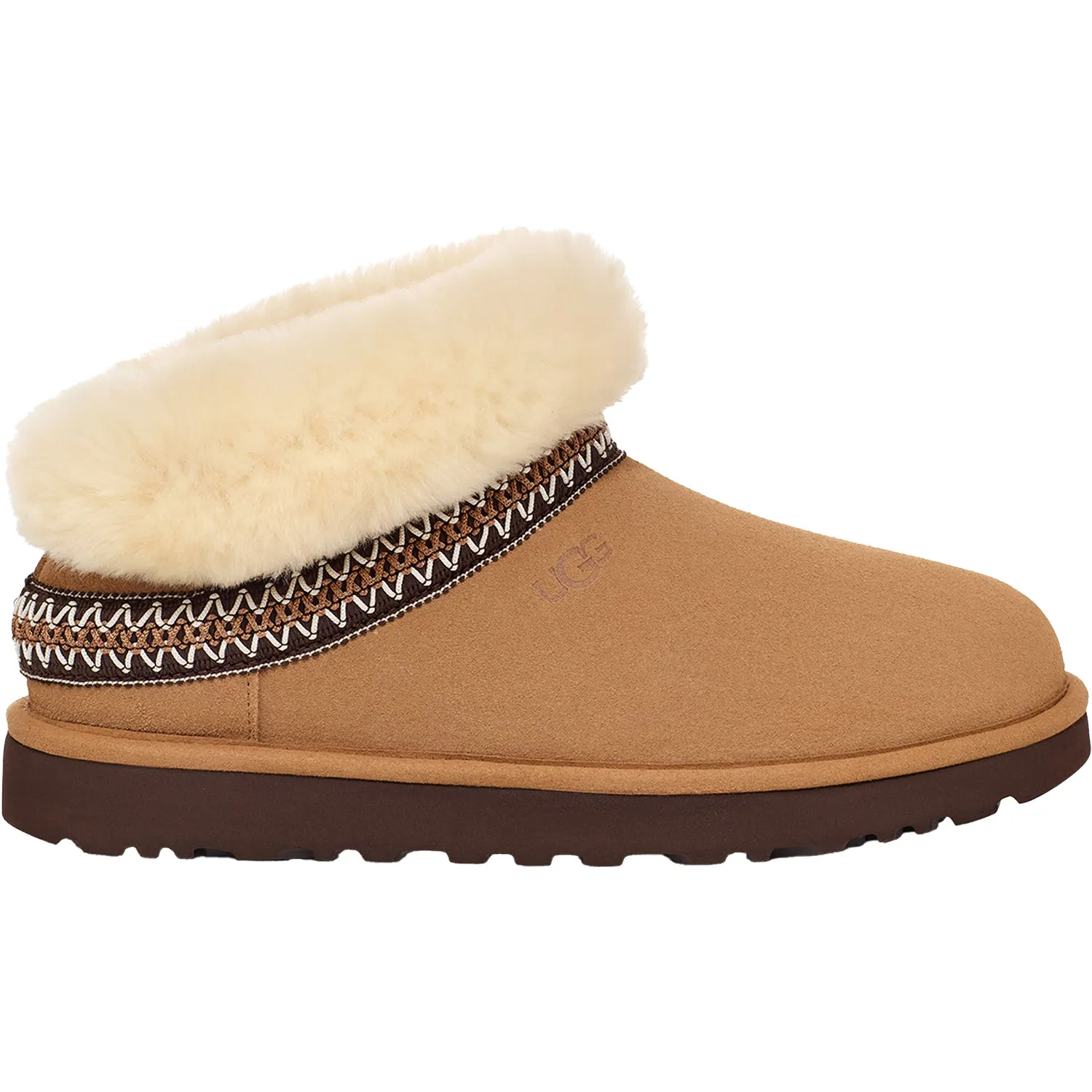 Women's UGG Classic Mini Crescent Chestnut Suede