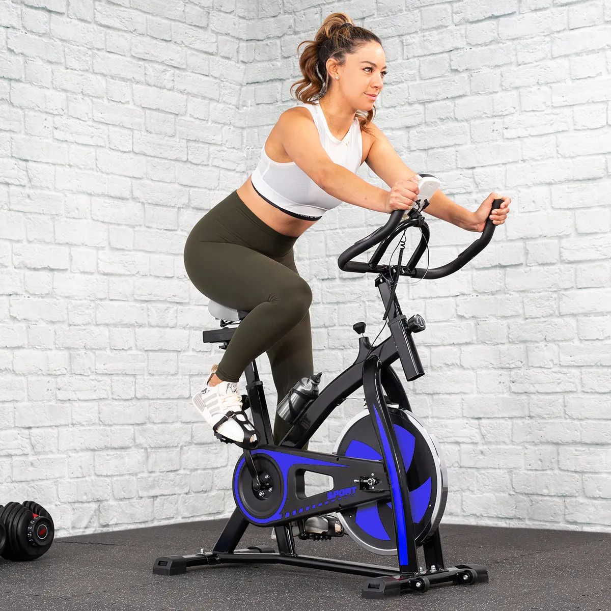 XtremepowerUS Bicycle Cycling Fitness Gym Exercise Stationary Bike Cardio Workout Home Indoor